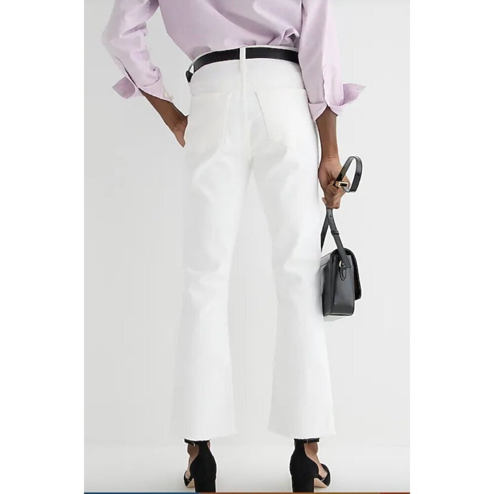 J.Crew $128 10" Demi Boot Crop Jeans White Size 32 BQ298 - Picture 2 of 8